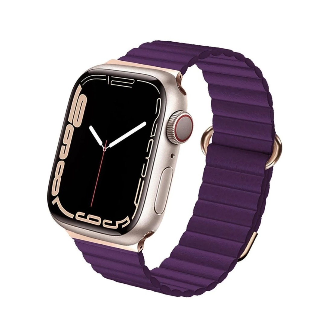 Apple Watch Uyumlu Peak Loop Deri Kordon Purple PRMMDRTBG